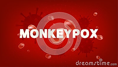 Monkey Pox virus outbreak pandemic banner. Monkeypox virus banner for awareness and alert against disease spread, symptoms or Vector Illustration
