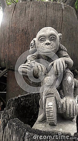 Monkey statue Stock Photo