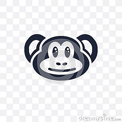 Monkey transparent icon. Monkey symbol design from Animals collection. Vector Illustration