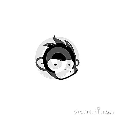 monkey vector logo design Vector Illustration