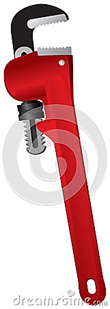 Monkey wrench, pipe wrench Vector Illustration