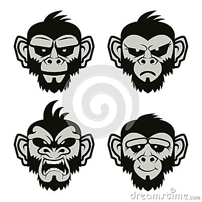 Monkeys Vector Illustration