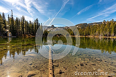 MONMOUTH LAKES CLEAR BLUE SKIES Stock Photo