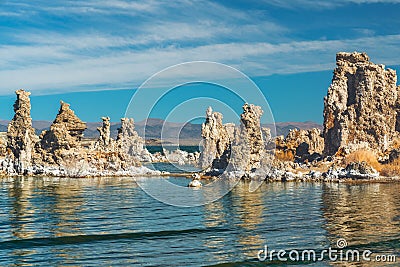 Mono Basin fall colors. Mono Lake, California Stock Photo