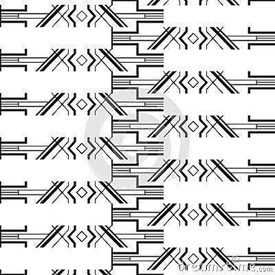 A monochromatic abstract pattern with intersecting lines Vector Illustration