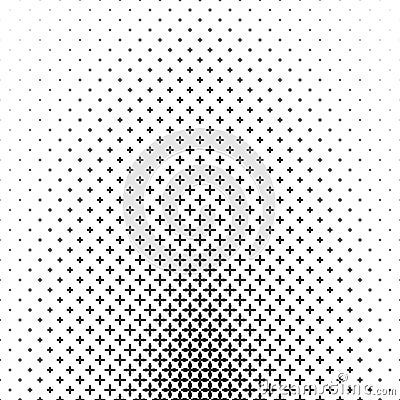 Monochromatic geometric pattern - abstract background design from curved shapes Vector Illustration