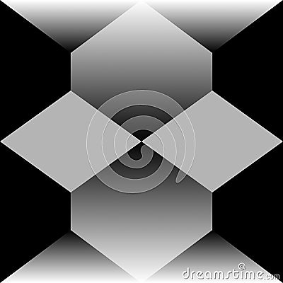 Monochrome abstract from coal figures vector Cartoon Illustration