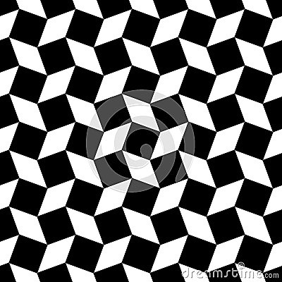 Monochrome abstract seamless square pattern - vector background graphic design Vector Illustration