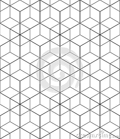 Monochrome abstract textured geometric seamless pattern with geo Vector Illustration