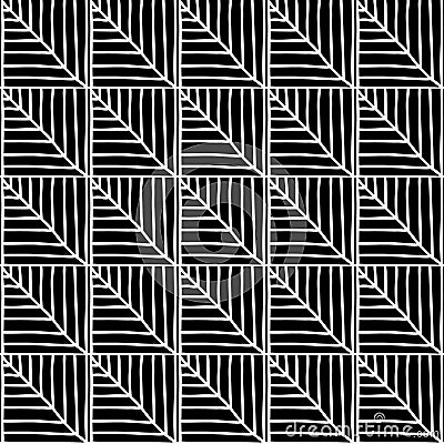 Monochrome African Ornamental Pattern. Vector Illustration
