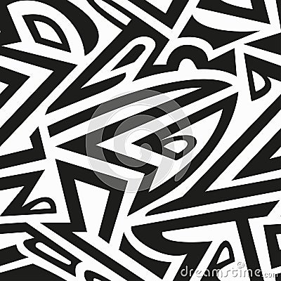 Monochrome african seamless pattern Vector Illustration