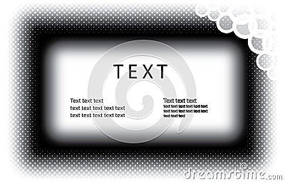 Monochrome backgrounds with frame Vector Illustration
