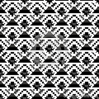 Monochrome beautiful small colored pixels seamless pattern Vector Illustration