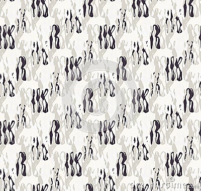Monochrome broken glitch stripe texture background. Distressed diagonal dashed line dotted seamless pattern. Black and Vector Illustration