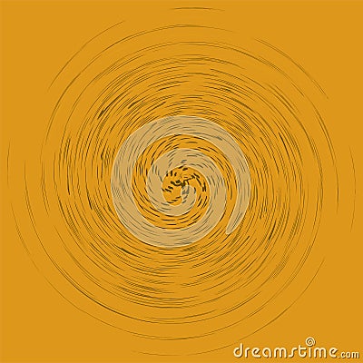 Monochrome cyclic, cycle concentric rings. revolved spiral, vortex, whorl. abstract circular, radial loop shape, element Vector Illustration