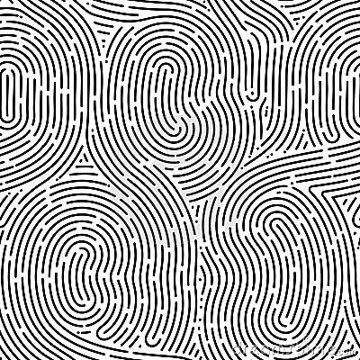 Monochrome doodle abstract seamless background with stroke line. Vector Illustration