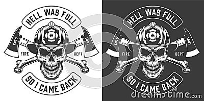 Vintage firefighter labels concept Vector Illustration