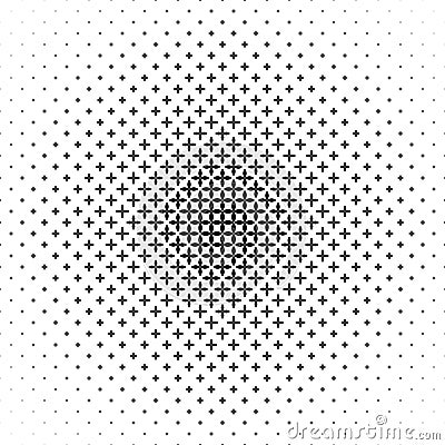 Monochrome geometrical pattern - vector background illustration from curved shapes Vector Illustration