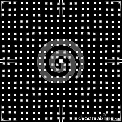 Monochrome grid / mesh with irregular lines. Repeatable geometric pattern. (Seamless) Vector Illustration