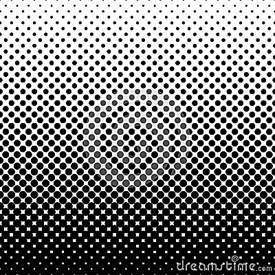 Monochrome halftone abstract background Vector Illustration