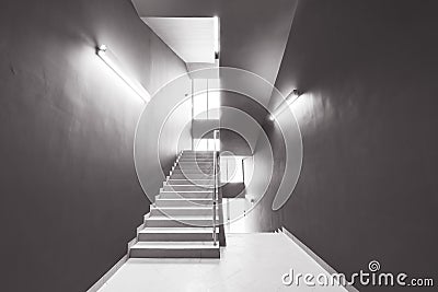 Monochrome image of the stairs. Stock Photo