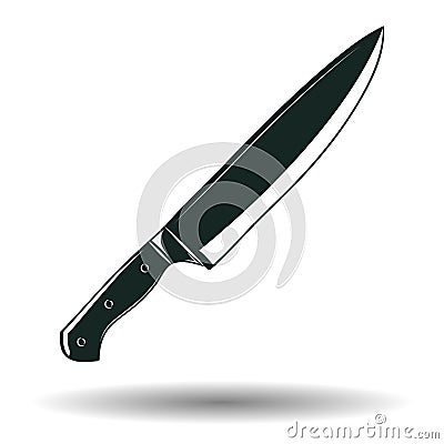 Monochrome knife sign Vector Illustration