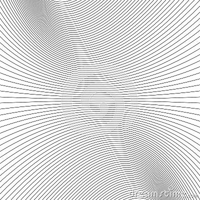 Monochrome line pattern background design - vector graphic from black stripes on white Vector Illustration