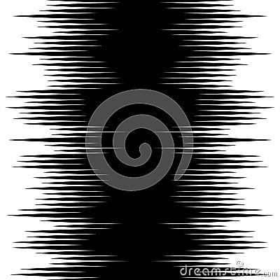 Monochrome lines pattern, vertically seamless. Straight parallel Vector Illustration