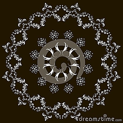 Monochrome mandala stock vector illustration Vector Illustration