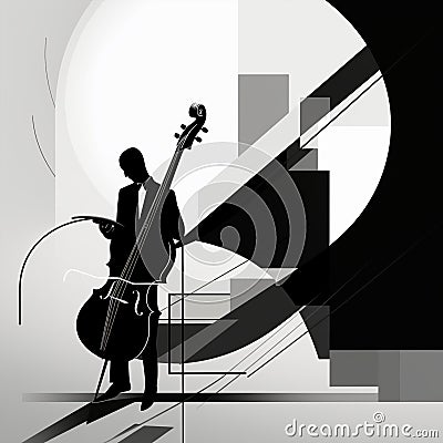 Monochrome Melodies Cartoon Illustration