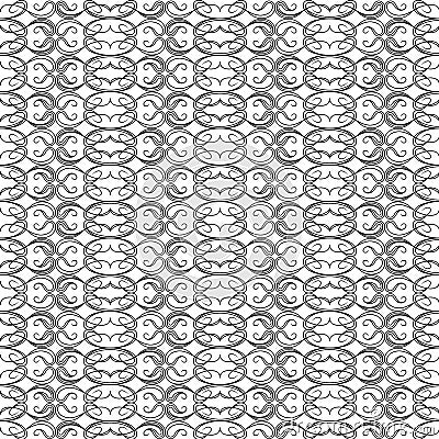 Monochrome ornate seamless pattern Vector Illustration