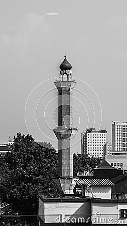 Monochrome Pillar Mosque Bandung Indonesia West Java Editorial Stock Photo