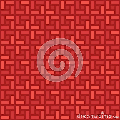 Monochrome red brick spiral tile clockwise seamless pattern Vector Illustration