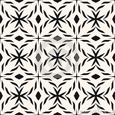 Monochrome seamless pattern. Black and white vector ornament. Gothic style Vector Illustration