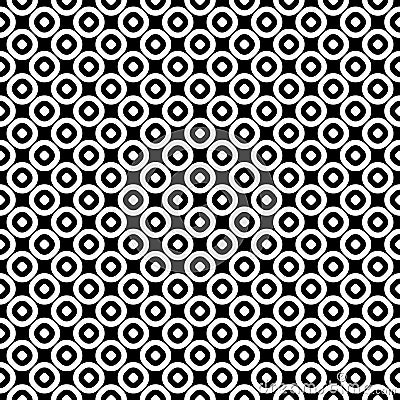 Monochrome seamless pattern, circles texture Vector Illustration