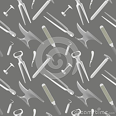 Farriers tools pattern similar Vector Illustration