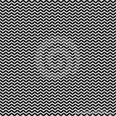 Monochrome seamless pattern, horizontal smooth zig-zag lines Vector Illustration