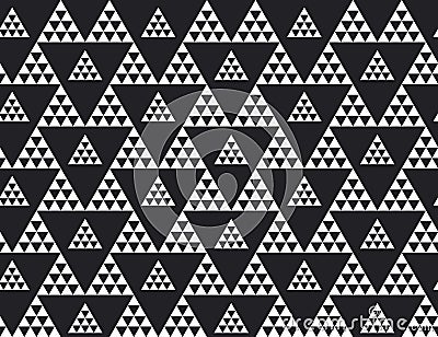 Black and white triangle seamless pattern Vector Illustration