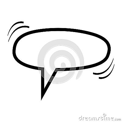 monochrome silhouette ellipse shape dialog box Cartoon Illustration