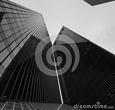 Monochrome skyscraper. Houston Stock Photo