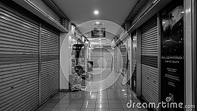 Monochrome Interior Mall Spooky Bandung Indonesia West Java Editorial Stock Photo