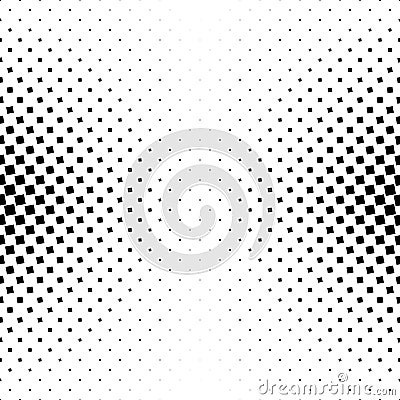 Monochrome square pattern - geometrical abstract vector background graphic from angular squares Vector Illustration