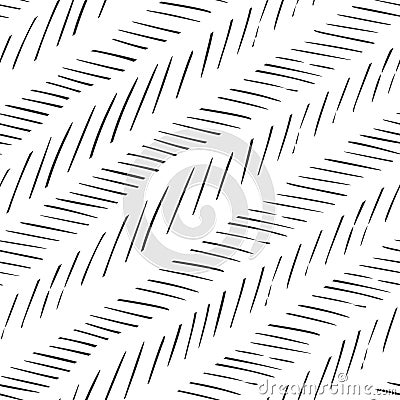 Monochrome striped lines background. Herringbone monochrome texture. Seamless hand drawn vector pattern Vector Illustration