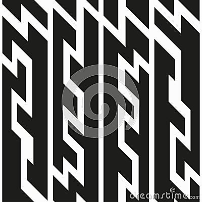 Monochrome tech seamless pattern Vector Illustration
