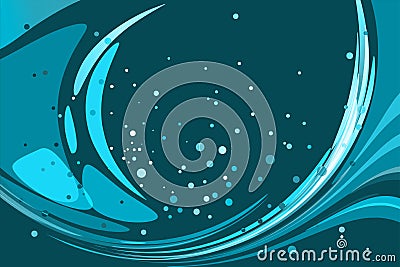 Monochrome template, abstract curve background Vector Illustration
