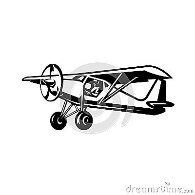 Short Takeoff and Landing aircraft small plane STOL airplane vector isolated Vector Illustration