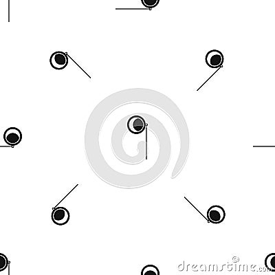 Monocle pattern seamless black Vector Illustration