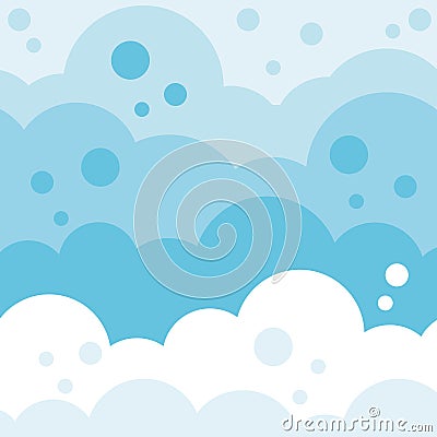 Monocolor fluffy cloud background. Vector Illustration