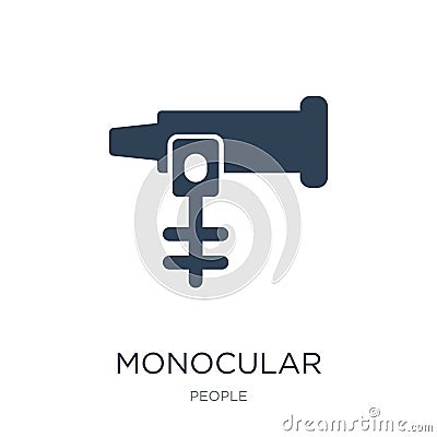 monocular icon in trendy design style. monocular icon isolated on white background. monocular vector icon simple and modern flat Vector Illustration