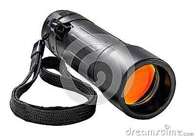 Military monocular isolated on a white background Stock Photo